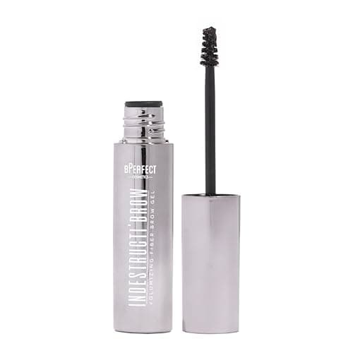 Image of BPerfect Indestructi’Brow – Brow Fiber Gel Mascara with Sweat-Proof Microfibres for Volume, Hold & Colour – Charcoal (For Silver, Ash Brown, Dark Brown & Black Hair), 8ml