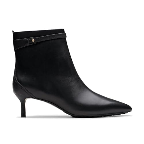 Image of Clarks Adela Up Ankle Boot Leather Boots In Black Size 5