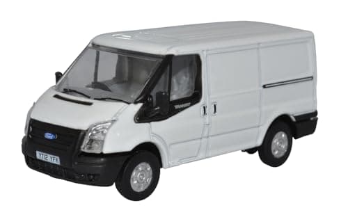 Image of Oxford Diecast 1:76 Frozen White Ford Transit 2006 SWB Low Roof Collectable model 76FT036