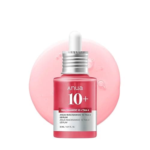 Image of Anua Niacinamide 10 + TXA 4 Serum, Dark Spot Care, Hyaluronic Acid, Tranexamic Acid, Lightweight & Hydrating All-in-One Daily Facial Serum for Glass Skin, Korean Skincare, 1.01 fl.oz