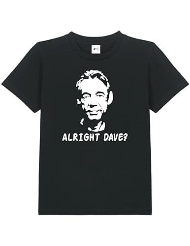 Image of Inspired Alright Dave? Only Fools & Horses Cult TV Unisex T-Shirt | Regular Fit 100% Cotton Retro Vintage British Comedy Tee for UK Men/Women/Kids | Black Crew Neck
