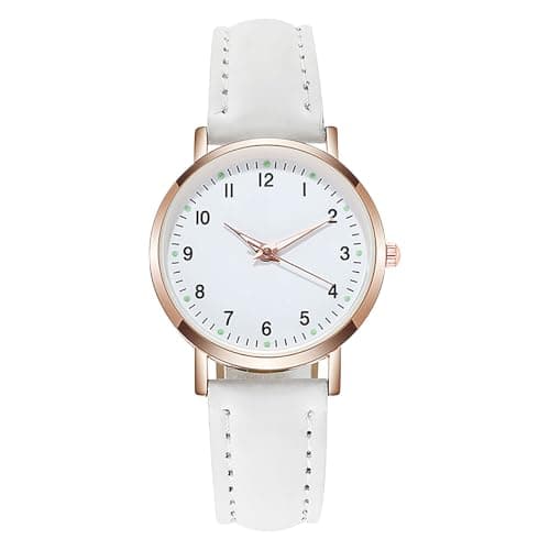 Image of Women's Wrist Watches - Classic Watch with Luminouse Easy Read Dial, Leather Watch Band - Vintage Small Face Round Watches for Women, Birthday Gift for Ladies