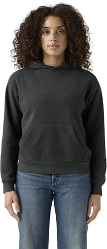 Image of Levi's Women's Hoodie Heritage with Kangaroo Pocket in Vintage Look, Black (H225 Pirate Black), L