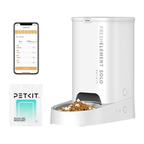 Image of PETKIT Automatic Cat Feeder, WiFi Cat Food Dispenser with App Control, 304 Stainless Steel Bowl, 3L Capacity for Cats & Small Dogs, Anti-Clog Design for Dry & Freeze-Dried Food, Fresh-Lock Technology