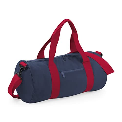 Image of BagBase BG140 Original Barrel Bag - French Navy/Classic Red