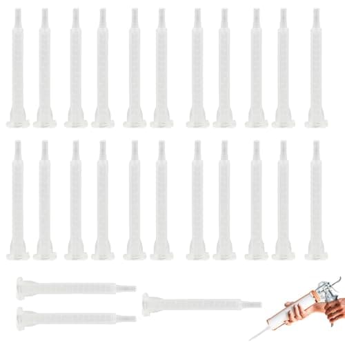 Image of 25 PCS Mixing Tube, AB Glue Mixing Tube Fma6-16L Glue Mixing Tube Epoxy Mixing Nozzle Tip Static Mixing Nozzle 83mm Mixing Nozzle Syringe for 2k Glue Gun AB Glue Gun(Transparent)