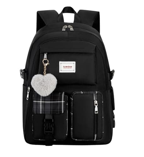 Image of Acmebon Girl Roomy Fashion Laptop Backpack Casual Daily Backpack for Women Black