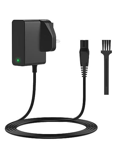 Image of 15V for Philips Shaver Chager HQ8505 Cable UK for Series 5000, 7000, 9000 Beard Trimmer S5465, S3233, BT5502, BT9810, MG7790 MG7750 Electric Razor Aquatouch UKCA Power Lead(Light/Brush)