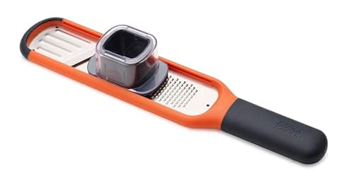 Image of Joseph Joseph Handi-Grate 2-in-1 Mini Grater and Slicer, Razor sharp Stainless steel blades for grating and slicing - Orange, 24