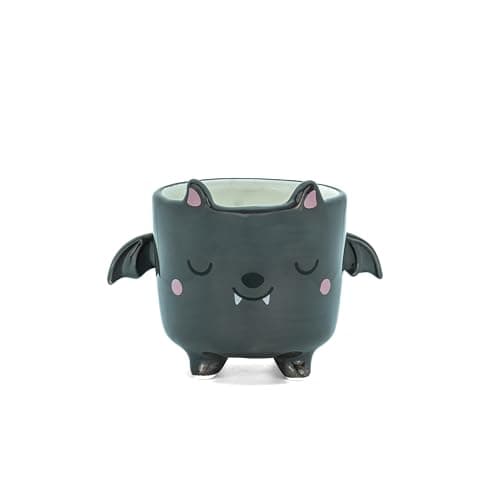 Image of Sass & Belle Bat Mini Planter - Fun Mini Pot for Succulents, Cactus, Flower Bulbs, Quirky Home Décor, Indoor Garden Accessory, Plant Pot Gift Idea