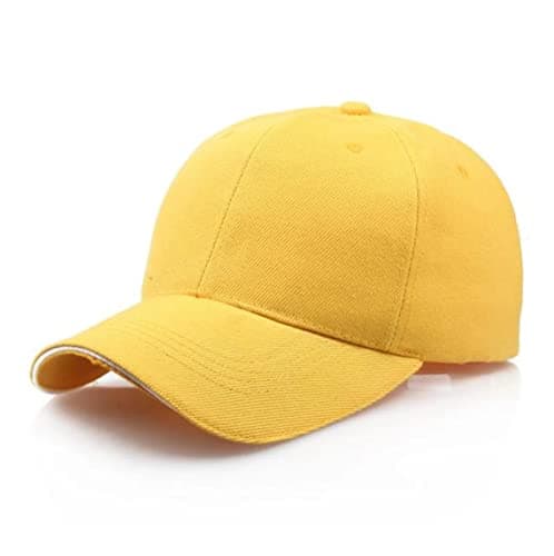 Image of Van Der Linn Classic Unisex, 6 Panel Adjustable Baseball Cap for Men Women (Yellow)