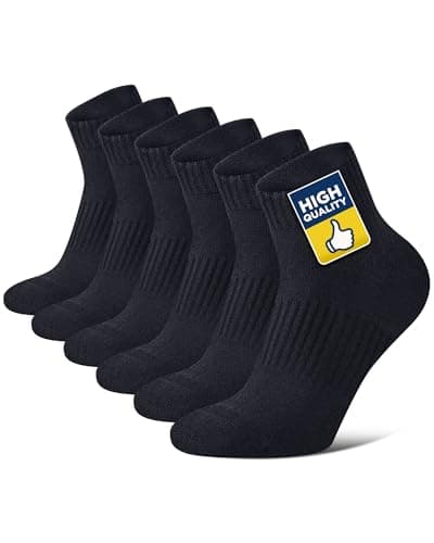 Image of Niofind Sport Ankle Socks for Men Women, 3/6 Pairs Quarter Socks with Thick Cushioned, Anti-Blister Performance Running Socks, Breathable Cotton Athletic Socks for Trainer Walking Hiking Tennis