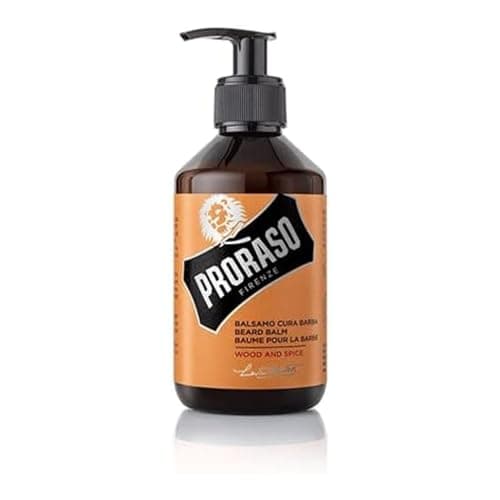 Image of Proraso Beard Balm, Wood and Spice, 300ml, Scented Beard Balm for Men Softens, Protects and Eases Itching and Discomfort, Made in Italy