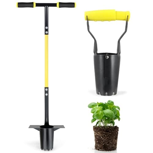 Image of Jardineer 2PCS Bulb Planter Tools Set, Long Handle Garden Transplanter and Small Bulb Planting Tool with Deep Marker, Ideal for Planting Bulbs, Seedlings, Flowers & Vegetables