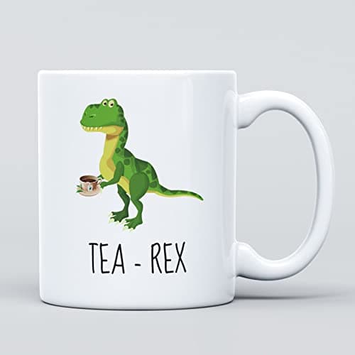 Image of Panther Print Tea Rex Animal Cute Dinosaur Large Heavy Duty Ceramic Novelty Funny Coffee Mug, Cup for Men & Women, Girls & Boys – Gift for Birthday, Leaving, Teacher, Christmas, 11oz Ceramic