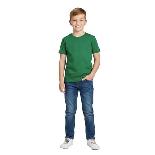 Image of A2Z 4 Kids Boys T Shirts Plain Black T Shirt Soft - Boys PL T Shirt Green 3-4