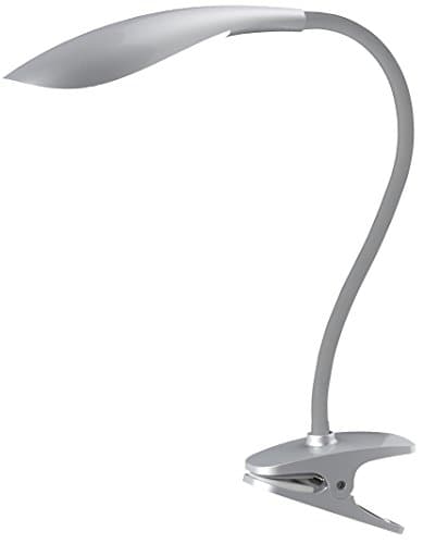 Image of Lifemax High Vision LED Clip Light, Flicker Free, Reading, Hobby Lamp, Angle Adjust, Silver