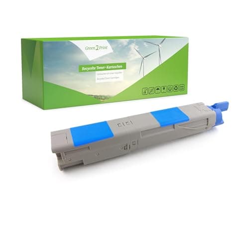 Image of Green2Print Toner cyan 2500 pages replaces OKI 43459331, 43459371 Toner cartridge for OKI MC350, MC360, C3300N, C3400N, C3450, C3530MFP, C3600