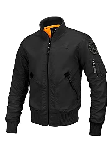 Image of PITBULL - Men's Bomber Style West Coast Centurion Jacket, Comfortable Transition Jacket, Men's Bomber Jacket, Aviator Jacket, Classic Airline Bomber Cut, black, S