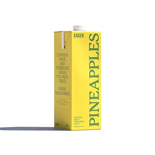 Image of Eager Cloudy Pineapple Juice 100% Pressed, Refreshing Fruit Drink, NFC Not From Concentrate, Single Carton 1 Litre