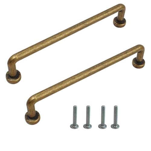 Image of DASHENGKUI 2 Pack Antique Bronze Cabinet Cabinet Handles: 128mm Hole Center Vintage Kitchen Cupboard Copper Handles Furniture, Bathroom, and Furniture Drawers
