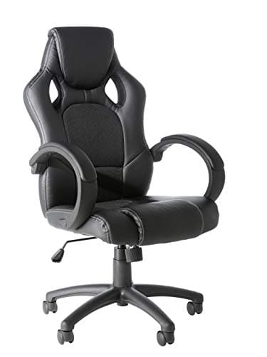 Image of Alphason,AOC5006BLK,Daytona Faux Leather Racing Chair - Black fabric insert,Black fabric insert