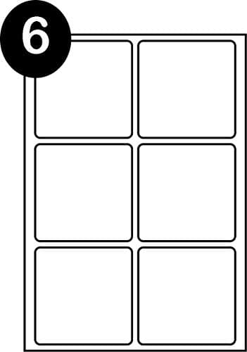 Image of SmithPackaging A4 Self Adhesive Address Labels, 6 Labels Per Sheet, 100 Sheets, 99.1 x 93.1mm, 600 Labels