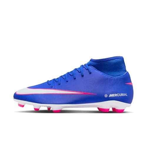 Image of Nike Unisex Superfly 10 Club FG/MG Football Shoes, Racer Blue/White, 10.5