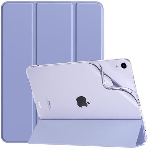 Image of TiMOVO Case for iPad Air 11 Inch (M4/M3/M2-2026/2025/2024), iPad Air 5th/4th Generation Case 2022/2020 10.9 Inch, Slim Soft TPU Translucent Frosted Back Cover, Auto Wake/Sleep, Lavender Purple