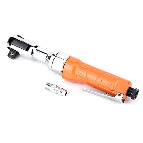 Image of Zonizforceal 1/2in Pneumatic Ratchet Wrench, Air Powered Ratchet Wrench with 69N.M High Torque, Compact Ergonomic Design for Automotive Workshop, Includes 3mm Chuck for Tight Spaces