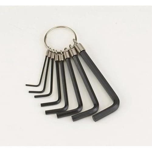 Image of AZENCIA - 8 Piece Allen Key Set - Heavy Duty Steel Hex Keys - Set with Storage Ring - Sizes 1.5 to 6mm - DIY Tools, Bike Repair, Furniture, DIY