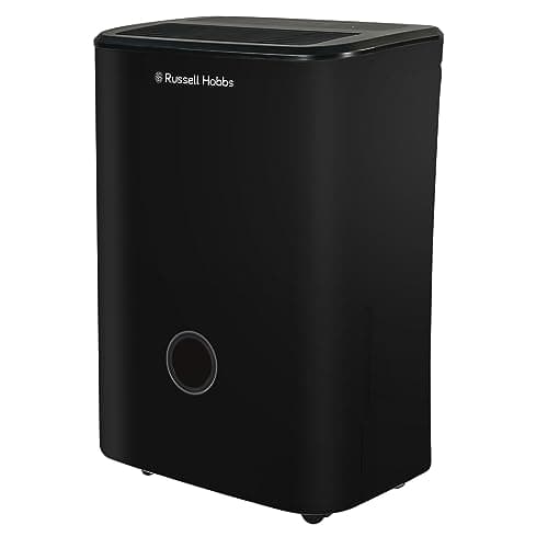 Image of Russell Hobbs Dehumidifier 20 Litre/Day for Damp/Mould & Moisture in Home, Kitchen, Bedroom, Office, Caravan, Laundry Drying, 50m2 Room, Smart Timer, Black RHDH2002B