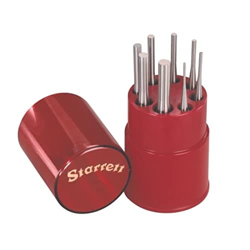 Image of Starrett S565WB Drive Pin Punch 8-Piece Set, 1/16"-5/16" Pin Diameters, 4" Overall Length, In Plastic Case
