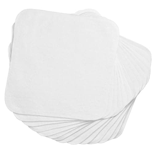 Image of Aomig 14Pcs Washable Cotton Terry Cloth Wipes, 20x20cm Reusable Towelling Wipes, White Makeup Remover Cloth Baby Wipes, Soft Facial Cloths Washcloths Muslin Cloths for Cleansing Baby's Hands and Face