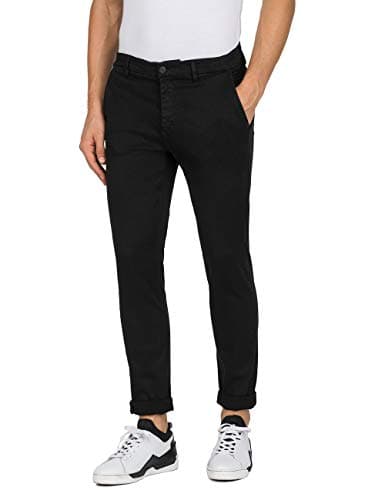 Image of Replay Men's Zeumar Trouser, Black (Black 40), W30/L32 (Manufacturer Size: 30)