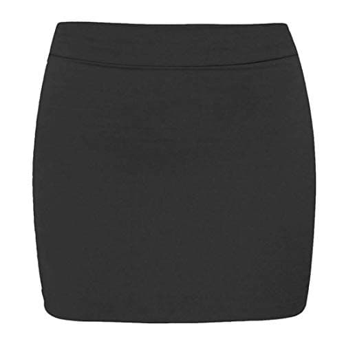Image of Colop Womens Plain Stretch Bodycon Short Mini Office Ladies Pencil Skirt Size 8-26 (Dark Grey, 8-10)