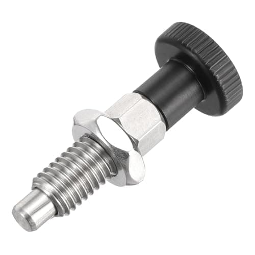 Image of PATIKIL Push Fit Ball Nose Spring Plunger, M8x1.25 Spring Return Knob Plunger 304 Stainless Steel Retractable Coarse Thread Index Plunger for Industrial Equipment