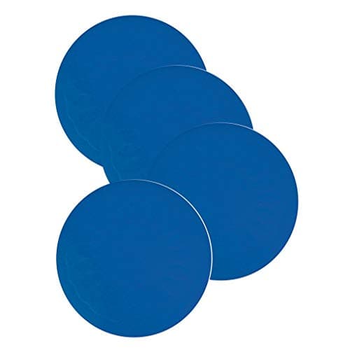 Image of Aidapt Blue Non Slip Heat Proof Coasters Round 9x9 cm for Coffee, Tea, Beer, Mug, Wine on Tables, Counters, Cabinets Pack of 4