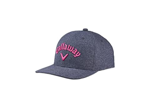 Image of Callaway Unisex's Golf Performance Pro Tour Cap Collection Headwear Hat, Black Heather/Pink, One Size