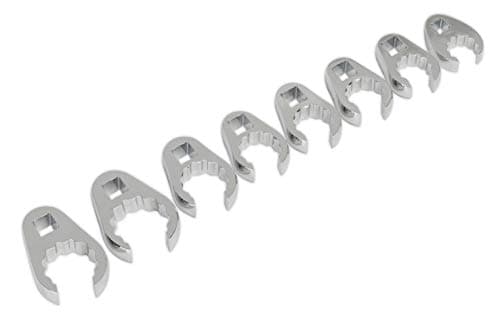 Image of Sealey Ak5981 Crow's Foot Spanner Set 8Pc 1/2Sq Drive Metric