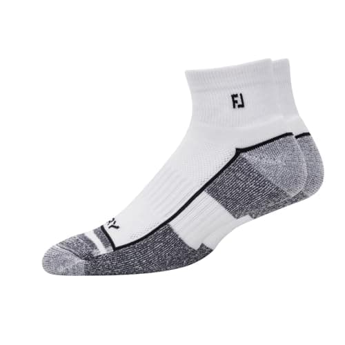 Image of FootJoy Mens ProDry Quarter White Golf Sock