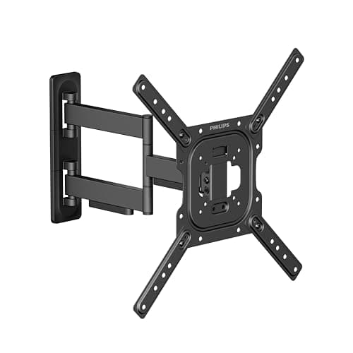 Image of Philips Universal Multi-Position TV Wall Mount, Fits 23-65 Inch LCD/LED TVs, Adjustable Swivel & Tilt, VESA Compatible 75x75-400x400mm, Max 35kg, Easy Installation