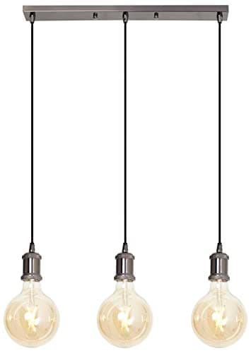 Image of 4lite Decorative 3 Light Bar Pendant Antique Brass Finish for E27 Large Screw Fit Lamp - E27 Bulb Not Included
