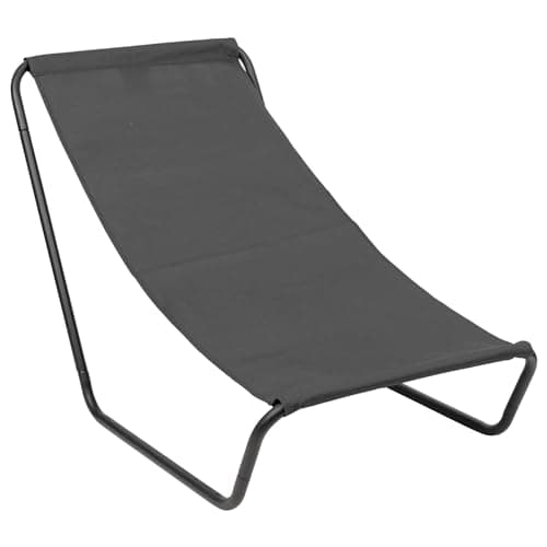 Image of Harbour Housewares Folding Sun Lounger - Black - Pack of 1 - Canvas Outdoor Lawn Sunlounger Chair Lightweight Portable Chair for Garden, Beach, Picnic, Fishing