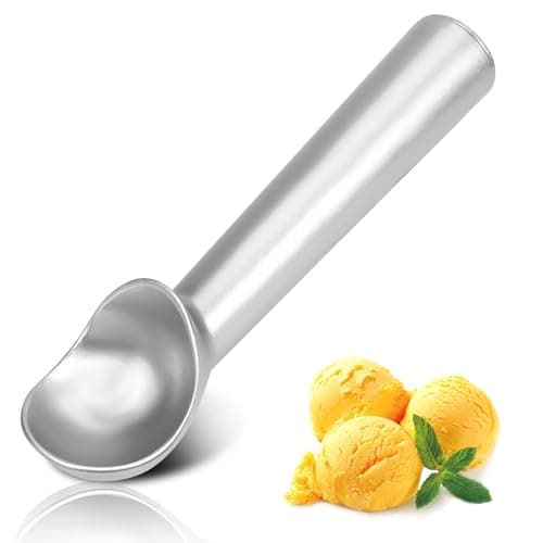Image of Ice Cream Scoop with Confortable Handle and Easy to Release, Professional Metal Ice Cream Spoon, Ice Cream Scooper Dishwasher Safe(Argent)