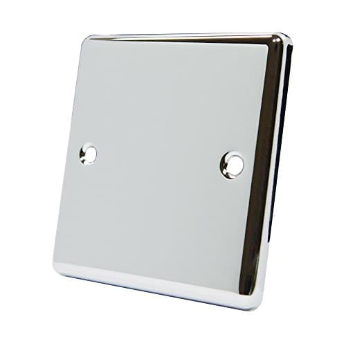 Image of AET CPC1GBP Polished Chrome Classical Single Electrical Blanking Plate 1-Gang, Silver