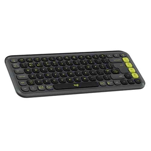 Image of Logitech POP ICON KEYS Wireless Bluetooth Keyboard, Comfortable Typing, Programmable Keys, Easy-Switch Between up to 3 Devices, for Laptop, Tablet, PC, QWERTY UK English Layout – Graphite