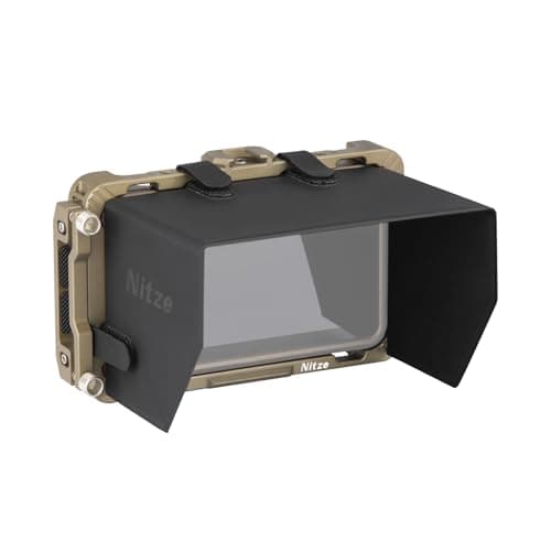 Image of Nitze Cage Kit for Atomos NInja V/Ninja V+/ Ninja/Ninja Ultra/Zato Connect/Shinobi Monitor with HDMI Cable Clamp and PU Sunhood - JT-A05B