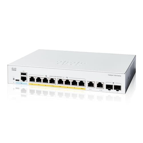 Image of Cisco Catalyst 1200-8FP-2G Smart Switch, 8 Port GE, Full PoE, 2x1GE Combo, Limited Lifetime Protection (C1200-8FP-2G)