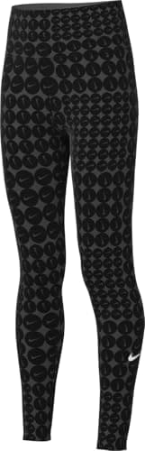 Image of Nike One Dri-Fit Leggings for Older Kids (Girls), Black/White, HF8228-010, XS